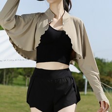 Market A 女性簡約涼感高爾夫防曬披肩