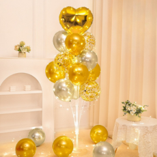 Starium 活動派對LED燈光支架氣球組, 1套, 金色