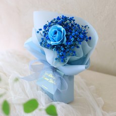 Love You 香皂滿天星花束禮盒組, 藍色