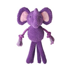 PASTEL PET 大象造型寵物犬咬繩玩具 均碼, 1個, 紫色