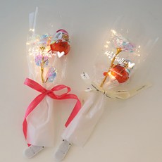 모리앤 한송이 홀로그램 킨더조이 조명꽃다발, 혼합색상