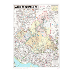 地圖.com 西大門區管轄區地圖 護貝型 小 110 x 78 cm, 1個