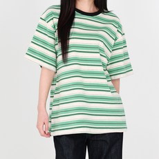 닷이프 여성용 통기성 썸머 단가라 반팔 티셔츠 T24SS1-A0168