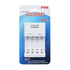 에프디케이 4구 AA AAA 겸용 충전기 FCT345-SEK1, 1개