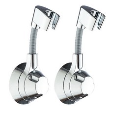 LIVINGiF 360舒適黏貼式蓮蓬頭支架 04 鉻, 2個