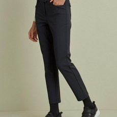 DAKS 女款線條裝飾直筒褲 DNPA1A250BK