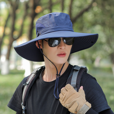 ADD 大帽簷登山釣魚帽, 海軍藍, 1個