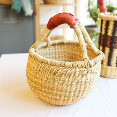 Bolga 天然 S 號圓形編織籃, 單一顏色, 1個