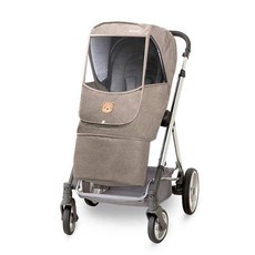 Manito 嬰幼兒用麻花布章Beta嬰兒推車罩, 小熊米色, 1個