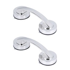 I LOVE HOME 吸盤式多用途手把 中型 銀色, 2個