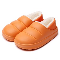 Hestia 胖胖麵包 毛絨室內拖鞋, 橘色, 230~235