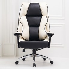 크라운 높낮이 팔걸이 게이밍 체어, 화이트