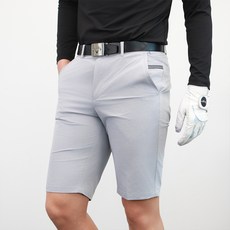 CONFIAR 男士涼感彈力泡泡紗隱藏式鬆緊帶涼爽高爾夫短褲 TC1814