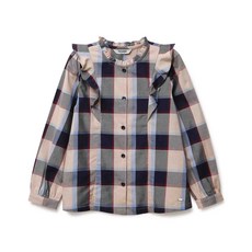 renoma KIDS 女童格紋荷葉邊襯衫 R2232B351