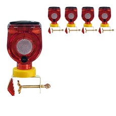 圍籬用太陽能危險警示燈, 5個