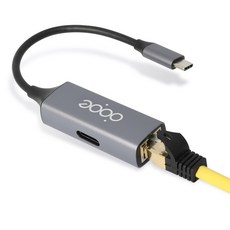 도프 USB 3.1 typer C 기가비트 PD지원 유선 랜카드 노트북용, D2-LAN31P, 1개
