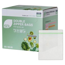 EzN 雙層夾鏈袋 冷藏冷凍兩用, 中(M), 400枚, 1盒