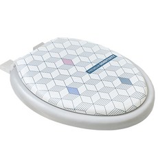 오션웰리빙 PCV 소프트 변기커버 상부조립형, 네이비, 1개