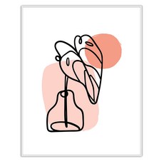 추상 일러스트 그림 인테리어 액자 IDP-065, 엣지 화이트