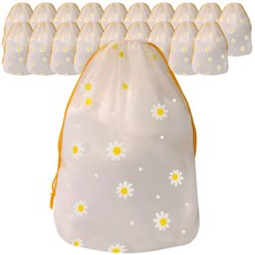 HANEE 半透明雛菊束口禮物包裝塑膠袋, 20個, 2號