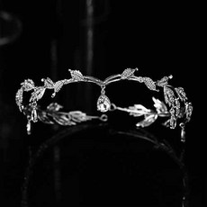 Damon 珠飾點綴自助婚禮皇冠 5368 VCX006, 銀色, 1個