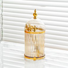 Monde Spot 透明甜點湯匙叉子迷你餐具筒 YY57420, 金色, 1個