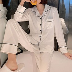 데이먼 임산부 카라넥 단추 잠옷 상하의 세트 enn401