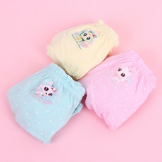 PremierFam 女童用 奇妙萌可 三角內褲 3件組 #3