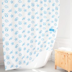 RESTINBATH 海底世界布質浴室浴簾, 多色(混合)等, 1個