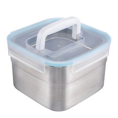 STENLOCK 史丹利 PURE手提式正方形保鮮盒 2號 4000ml, 1個, 1個