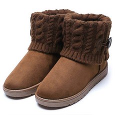 Market A 女款麂皮毛料短靴