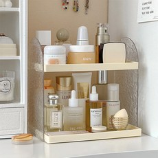 Red Cabinet 高級大容量壓克力化妝品收納盒 BRP060, 奶油色, 1個