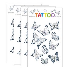 Petit 迷你刺青 TS008, 蝴蝶, 4個