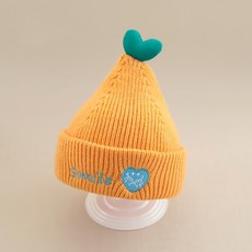 BEBENIZ 孩童愛心造型文字刺繡針織毛帽