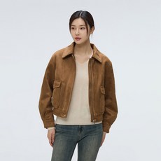 스파오 여성용 신세틱레더 스웨이드 재킷 SPJLF23W13
