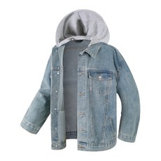 HARRISON HOMME 男款可拆式連帽牛仔外套 JIM1220