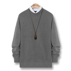 블루포스 남성용 니트 퓨르핏 캐시미어라이크 라운드 티셔츠