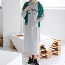 봉봉스토리 캘리포니아 기모 후드 임산부 원피스