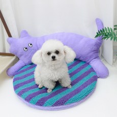 순잠 반려동물 트렌디 감성 양털처럼 포근한 매트, 퍼플, 1개