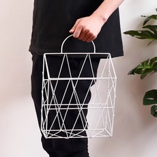 雜誌書籍收納掛架 25.5*10*38cm, 白色的