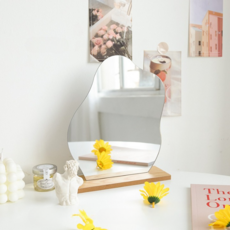 The Flow Commerce Modeplus 裝點空間造型木底壓克力鏡 有機形狀, 混合色