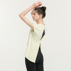 女士鬆散後點鬆散普瑜伽無袖 T恤