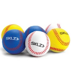 스킬즈 야구훈련용품 폼 트레이닝 볼 타격연습용 야구공 6개입, 옐로, 화이트, 블루, 1개