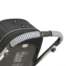 마니또 오이스터3 클린그립 유모차 핸들커버 세트, 하운드 투스 블랙, 1세트