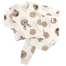 Maykids 童款圓點動物印花九分袖家居服套裝