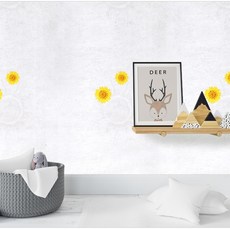 Sense Wall 黏貼式絲綢花紋壁紙, 向日葵