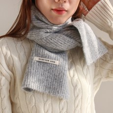 바비수 오뜨 스노우 니트 머플러