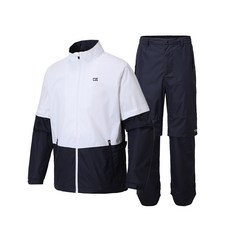 Cutter & Buck 男款撞色拼接高爾夫雨衣套組, 1套, 海軍藍