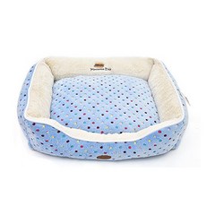 Natural Pro 寵物屋彩虹圓點方形沙發, 藍色