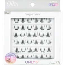 Ollio 免膠水人造睫毛單包 Plus 透明 寬版 11mm, 1個, 黑色(無香)